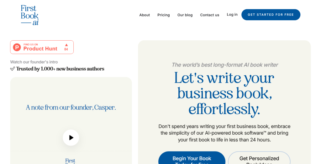 First Book Ai Lifetime Deal Review