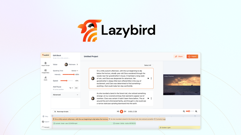 Lazybird Lifetime Deal Review - Create Natural-Sounding Ai Voiceovers